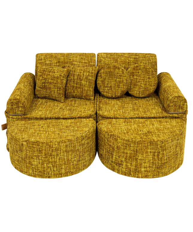 Medium Modulaire Bank voor Kinderen - Tangle Honing Mosterd Plus-mercibeaucoupp.eu