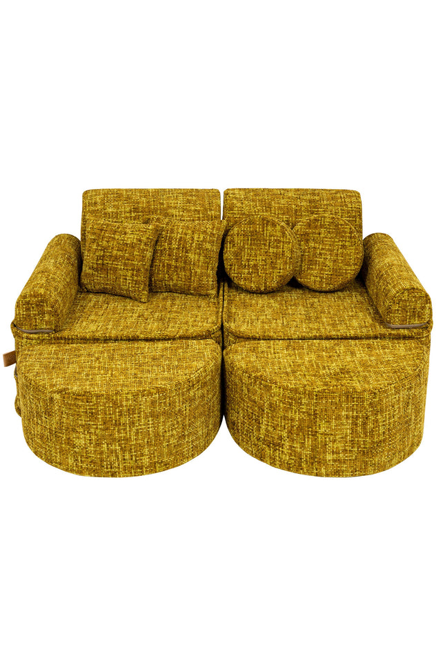 Medium Modulaire Bank voor Kinderen - Tangle Honing Mosterd Plus-mercibeaucoupp.eu