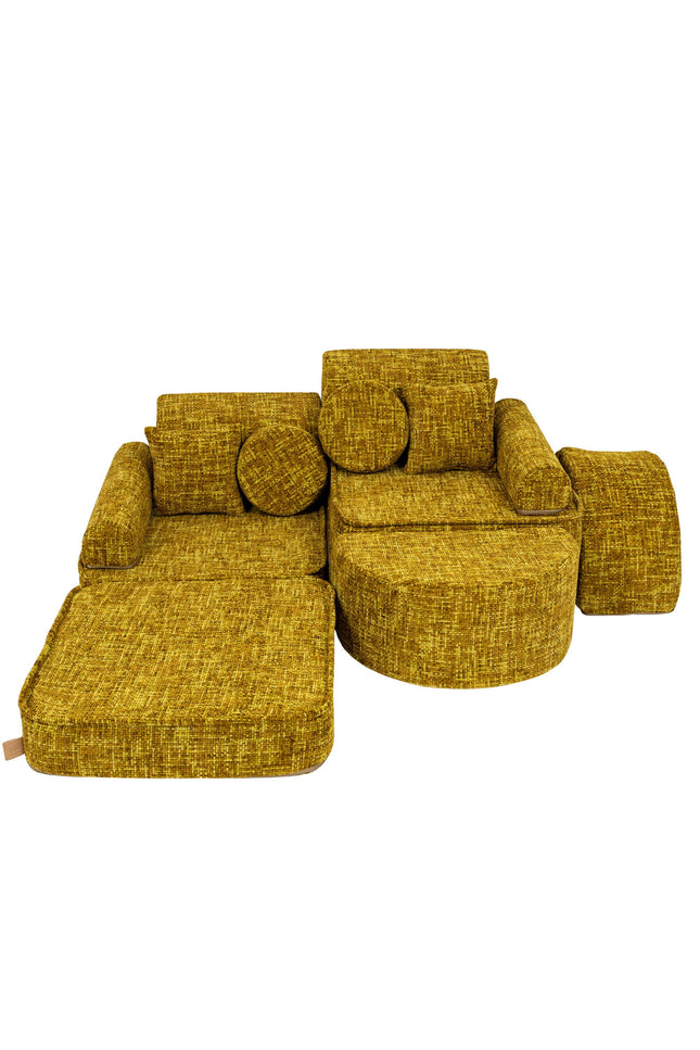 Medium Modulaire Bank voor Kinderen - Tangle Honing Mosterd Plus-mercibeaucoupp.eu