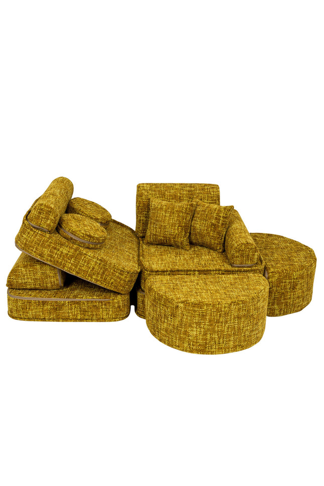 Medium Modulaire Bank voor Kinderen - Tangle Honing Mosterd Plus-mercibeaucoupp.eu