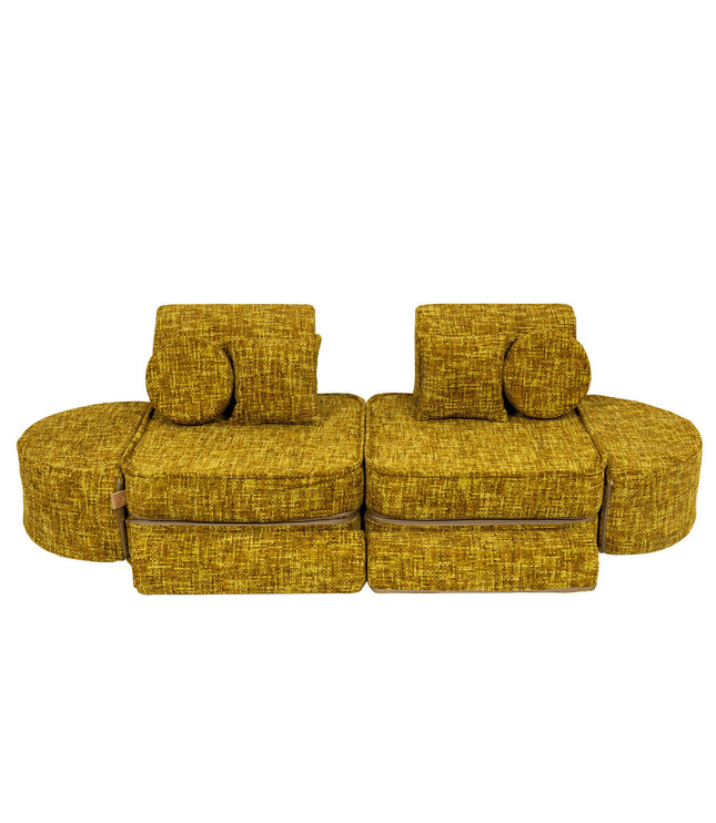 Medium Modular Sofa for Kids - Tangle Honey Mustard Plus