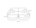 Medium Modular Sofa for Kids - Tangle Moon Grey Plus