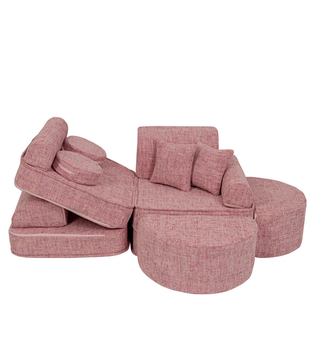 Medium Modular Sofa for Kids - Tangle Bubblegum Pink Plus