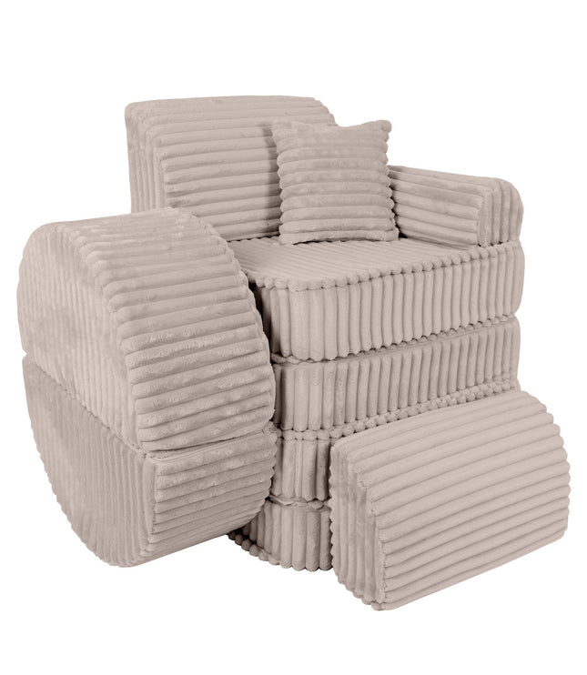 Medium Modular Sofa for Kids - Churros Beige Plus