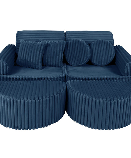Modulaire kinderbank medium - Churros Blauw Plus-mercibeaucoupp.eu