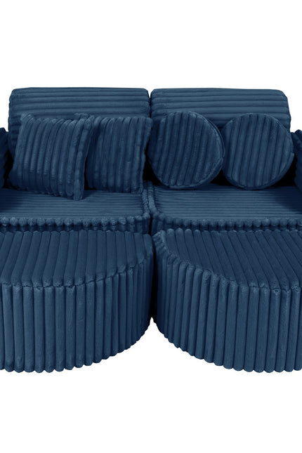 Modulaire kinderbank medium - Churros Blauw Plus-mercibeaucoupp.eu
