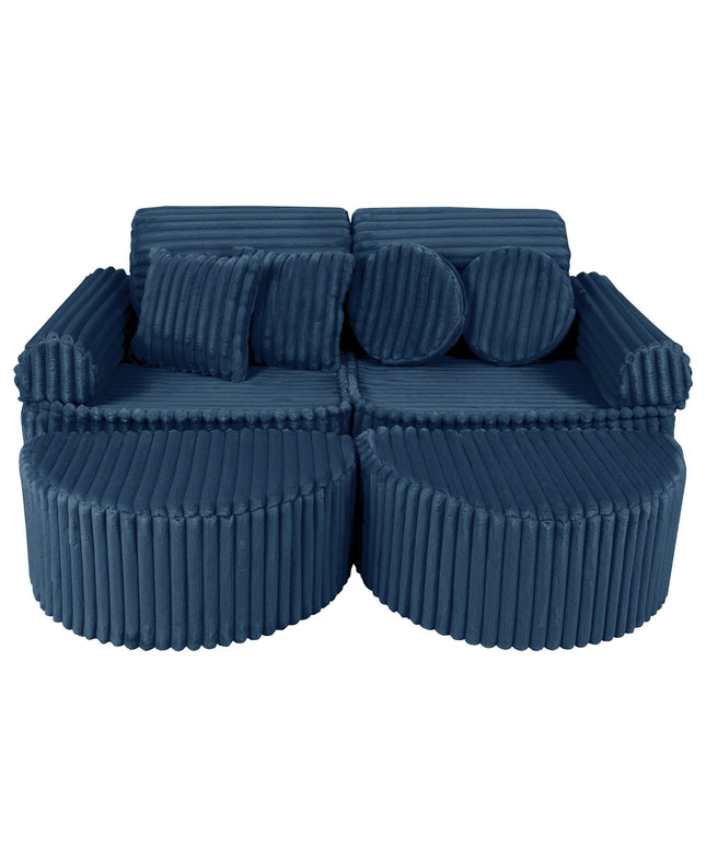 Modulaire kinderbank medium - Churros Blauw Plus-mercibeaucoupp.eu