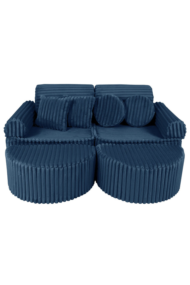 Modulaire kinderbank medium - Churros Blauw Plus-mercibeaucoupp.eu