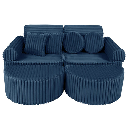 Modulaire kinderbank medium - Churros Blauw Plus-mercibeaucoupp.eu