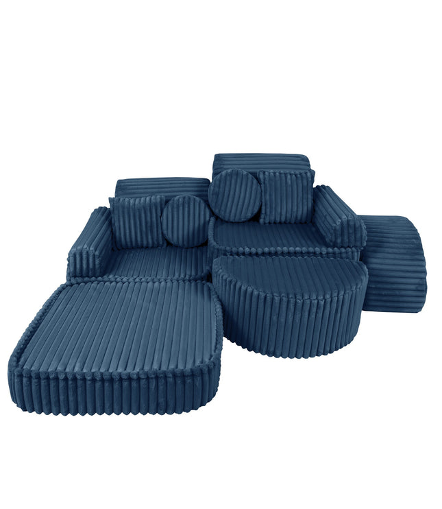 Medium Modular Sofa for Kids - Churros Blue Plus
