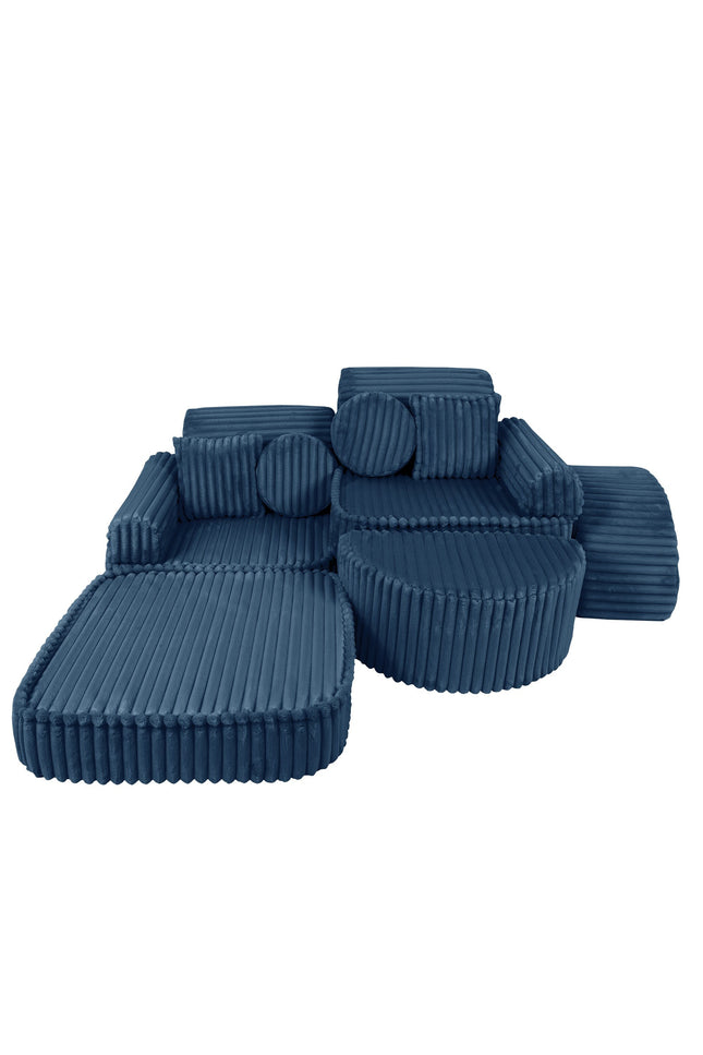 Modulaire kinderbank medium - Churros Blauw Plus-mercibeaucoupp.eu