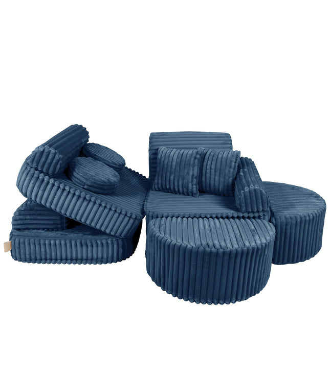 Medium Modular Sofa for Kids - Churros Blue Plus