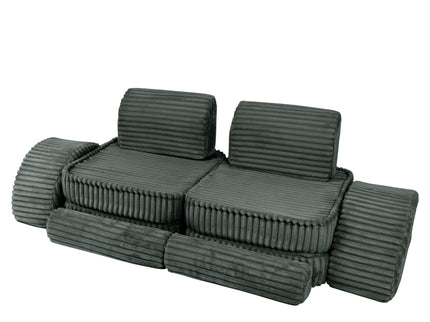 Medium Modular Sofa for Kids - Churros Forest Green Plus