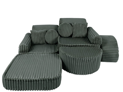 Medium Modular Sofa for Kids - Churros Forest Green Plus