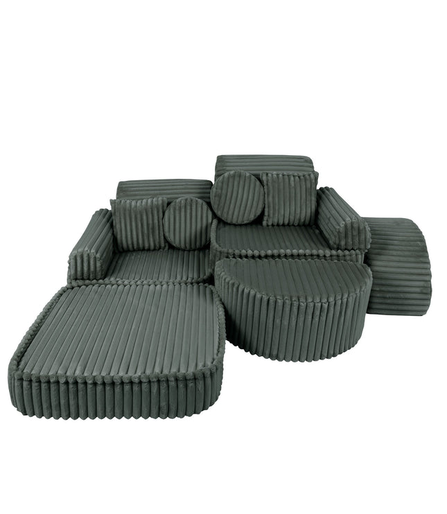 Medium Modular Sofa for Kids - Churros Forest Green Plus