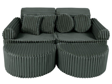 Medium Modular Sofa for Kids - Churros Forest Green Plus