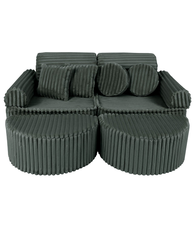 Medium Modular Sofa for Kids - Churros Forest Green Plus