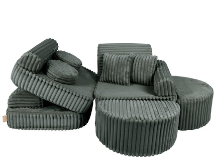Medium Modular Sofa for Kids - Churros Forest Green Plus