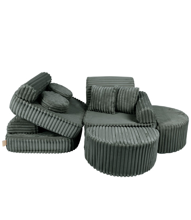 Medium Modular Sofa for Kids - Churros Forest Green Plus