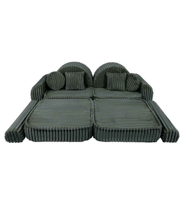 Medium Modular Sofa for Kids - Churros Forest Green Plus