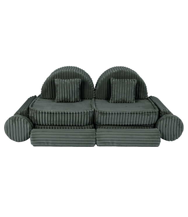 Medium Modular Sofa for Kids - Churros Forest Green Plus