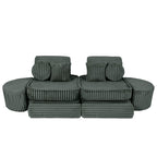 Medium Modular Sofa for Kids - Churros Forest Green Plus