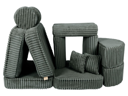 Medium Modular Sofa for Kids - Churros Forest Green Plus