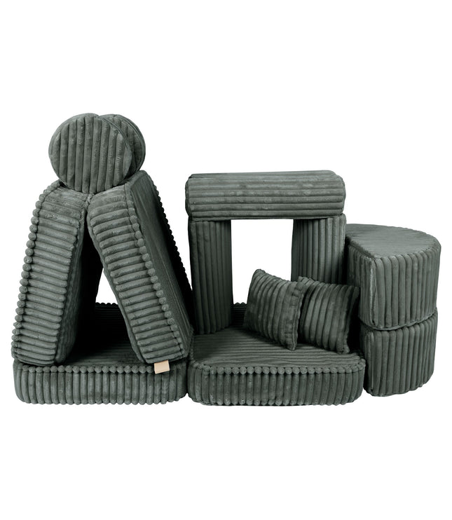 Medium Modular Sofa for Kids - Churros Forest Green Plus