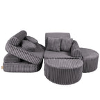 Medium Modular Sofa for Kids - Churros Jurassic Grey Plus