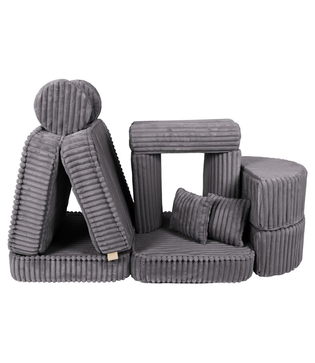 Medium Modular Sofa for Kids - Churros Jurassic Grey Plus