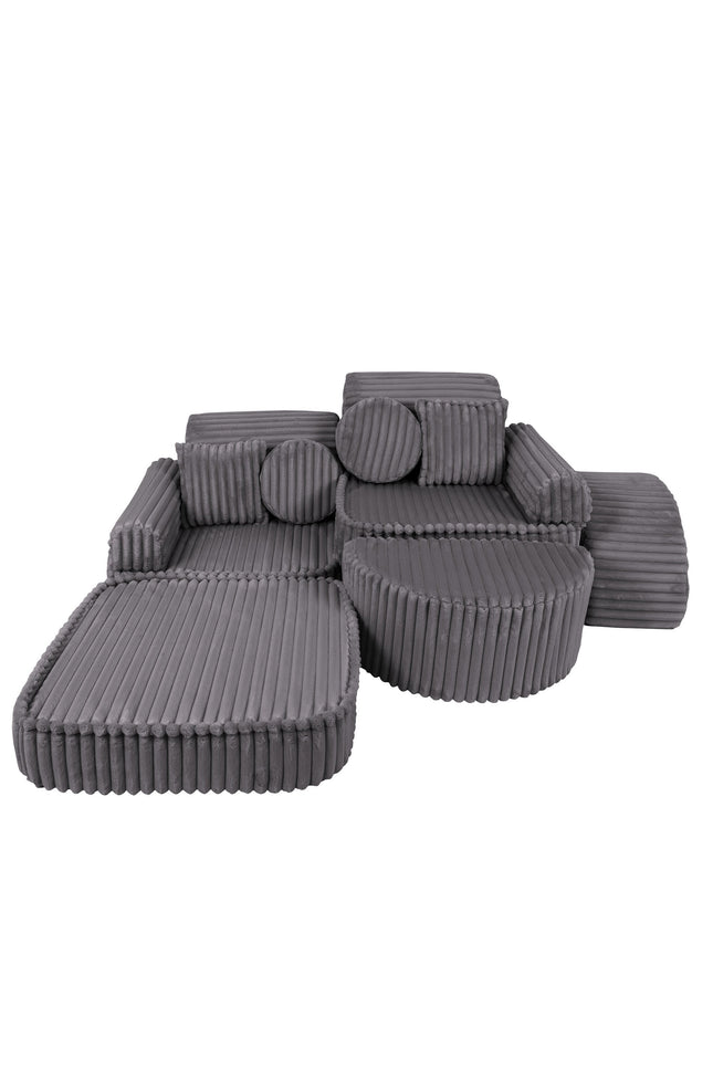 Modulaire kinderbank medium - Churros Jurassic Grey Plus-mercibeaucoupp.eu