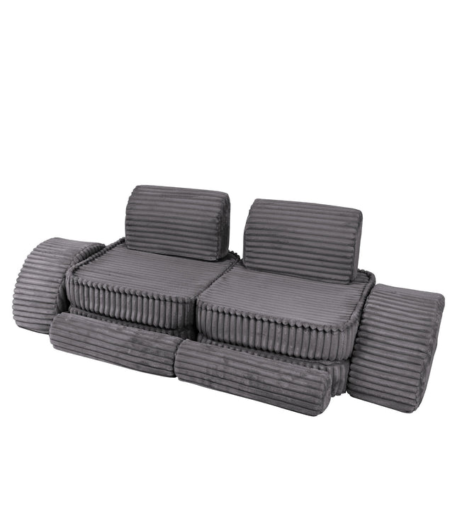 Medium Modular Sofa for Kids - Churros Jurassic Grey Plus