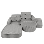 Medium Modular Sofa for Kids - Churros Moon Grey Plus