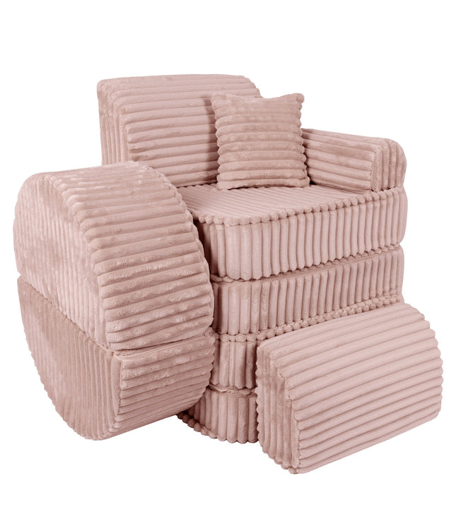 Medium Modular Sofa for Kids - Churros Pink Plus