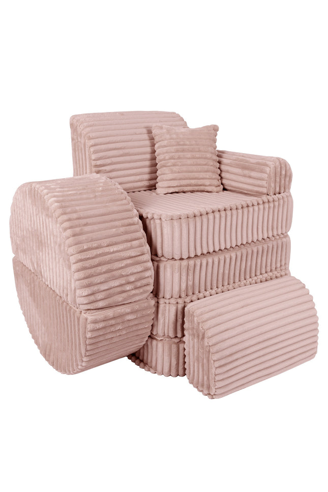 Modulaire kinderbank medium - Churros Roze Plus-mercibeaucoupp.eu