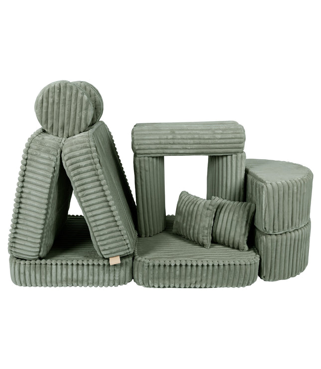 Medium Modular Sofa for Kids - Churros Sage Green Plus