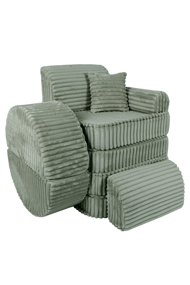 Modulaire kinderbank medium - Churros saliegroen plus-mercibeaucoupp.eu