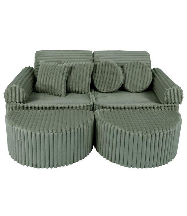 Medium Modular Sofa for Kids - Churros Sage Green Plus