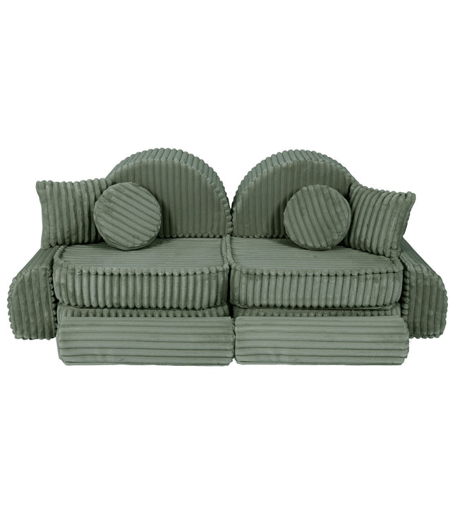 Medium Modular Sofa for Kids - Churros Sage Green Plus