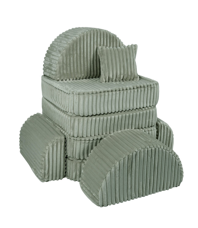 Medium Modular Sofa for Kids - Churros Sage Green Plus