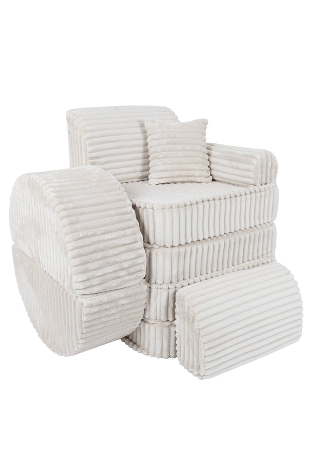 Modulaire kinderbank medium - Churros Wit Plus-mercibeaucoupp.eu