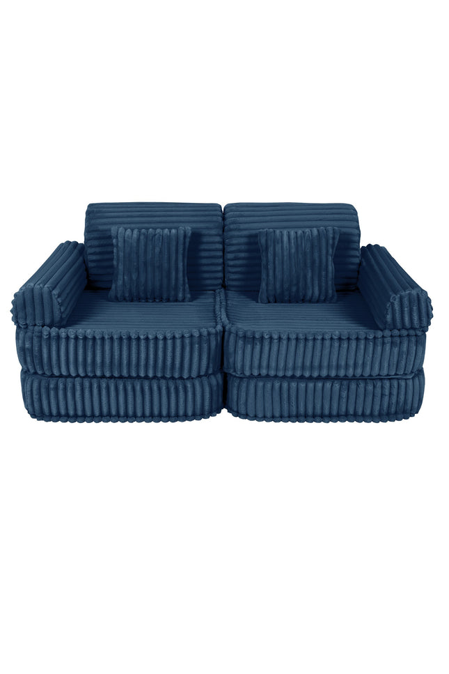 Modulaire kinderbank medium - Churros Blauw-mercibeaucoupp.eu