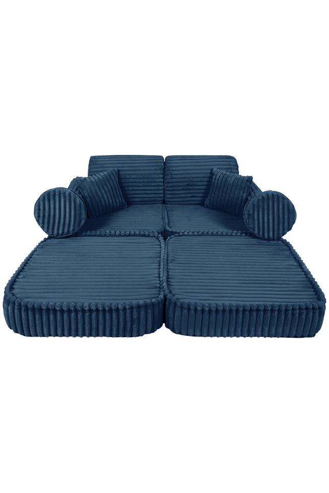 Modulaire kinderbank medium - Churros Blauw-mercibeaucoupp.eu