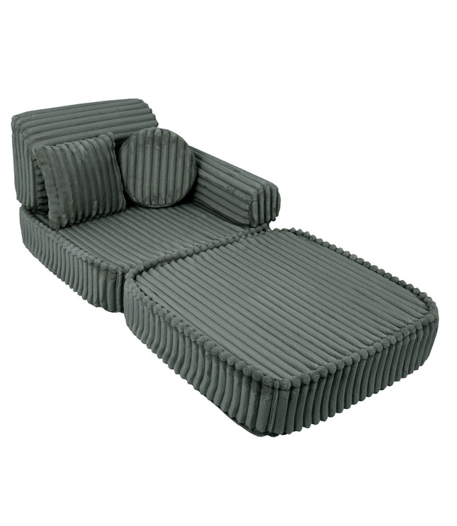 Medium Modular Sofa for Kids - Churros Forest Green