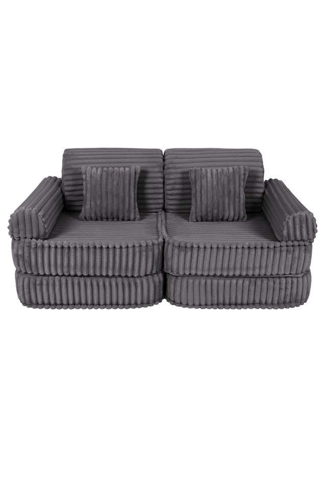 Modulaire kinderbank medium - Churros Jurassic Grey-mercibeaucoupp.eu