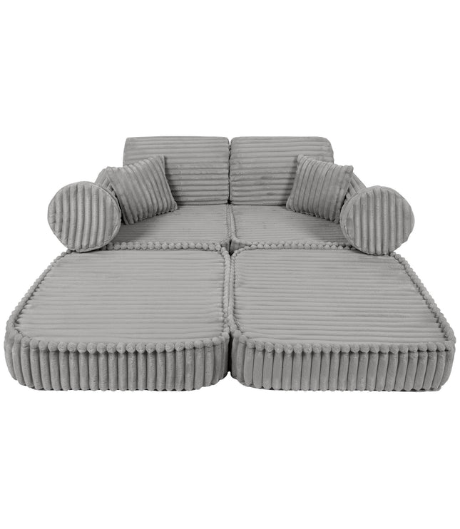 Medium Modular Sofa for Kids - Churros Moon Grey