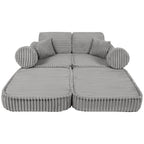 Medium Modular Sofa for Kids - Churros Moon Grey