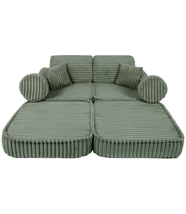 Medium Modular Sofa for Kids - Churros Sage Green
