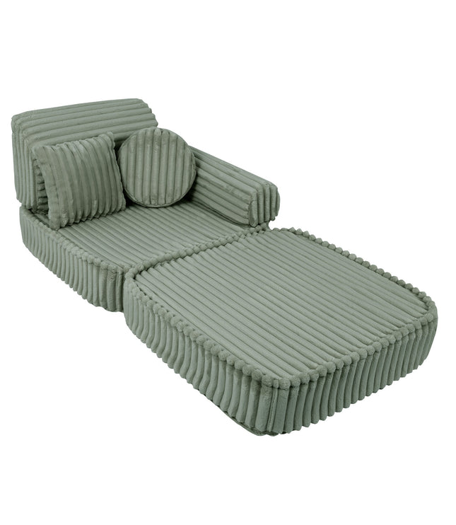 Medium Modular Sofa for Kids - Churros Sage Green