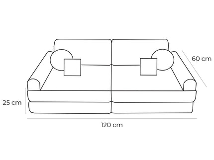 Medium Modular Sofa for Kids - Churros Blue